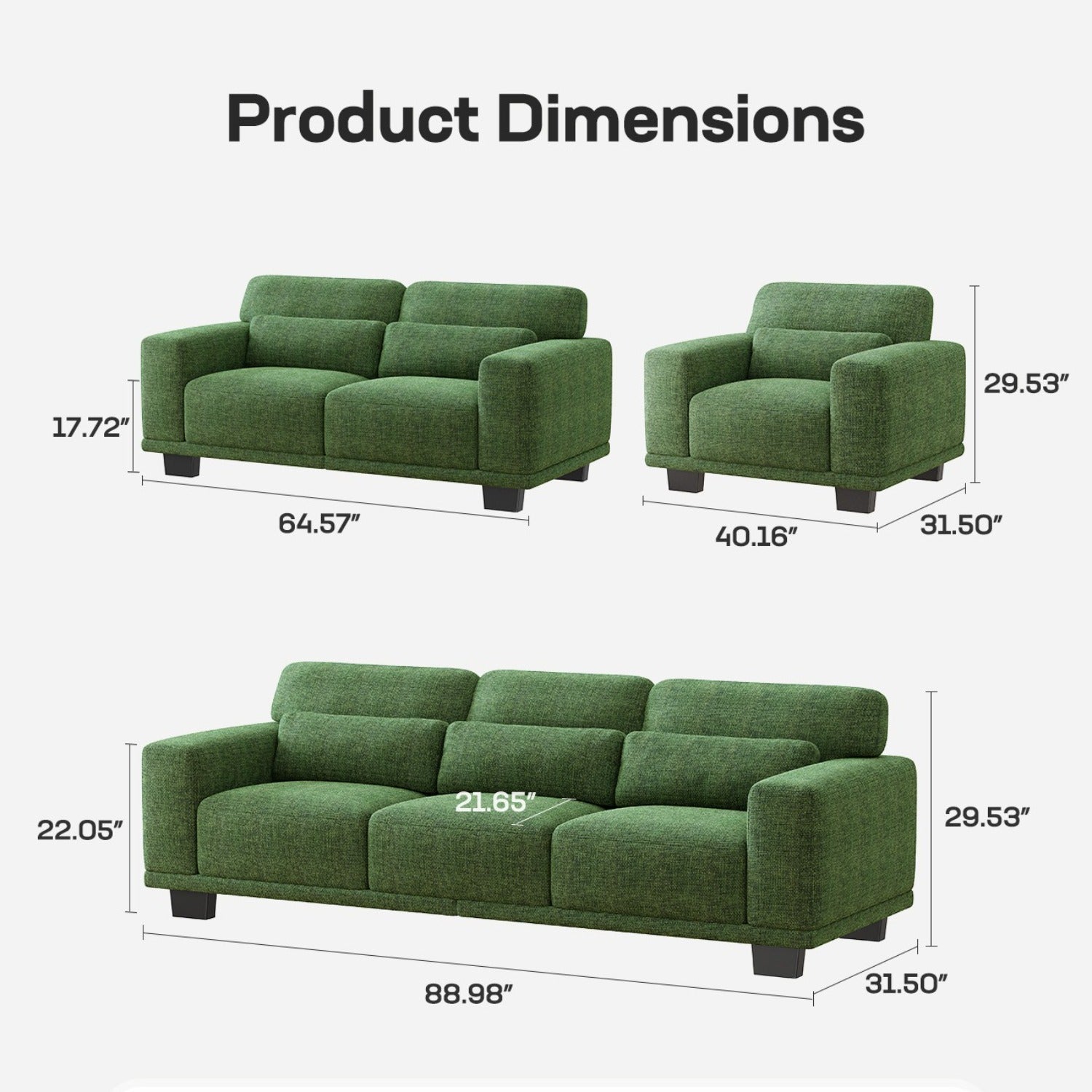 40-89in Sofa Living Room Chairs, Reading Chair, Accent Chair, Small Sofa Couch for Bedroom, Oversize Mid-Century Armchair with Deep Seat, Comfy Sofa Couch Living Room Lounge Chair Home Theater Seating