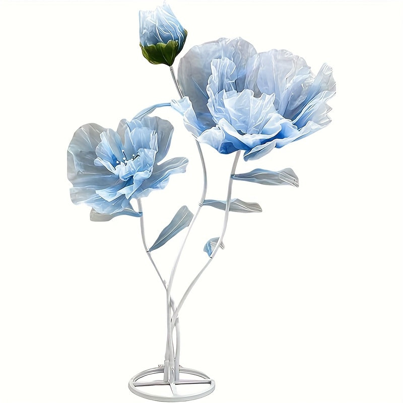 Large Artificial Silkyy Flower Arrangement with Upright Stems And a Base, Towering 5.5 Feet Tall, Perfect for Wedding Backdrops, Store Displays, Photography Props, And Banquets (Champagne Color)