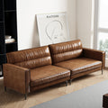 Mid-Century 3-Seater Leather Sofa - 86.61\